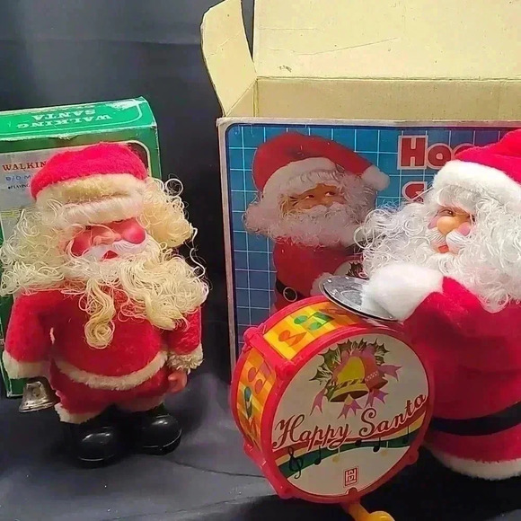 Hauntingly creepy vintage Santa Claus toys